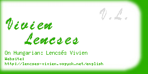 vivien lencses business card